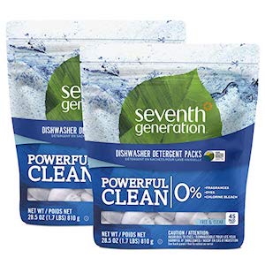 Seventh Generation Free and Clear Dishwashing Detergent Packs